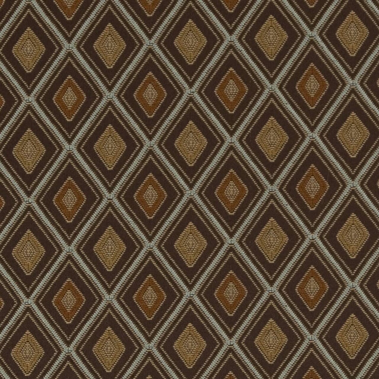Walnut Margot - Brown Diamonds,Small Scale Upholstery Fabric 54 Inches"
